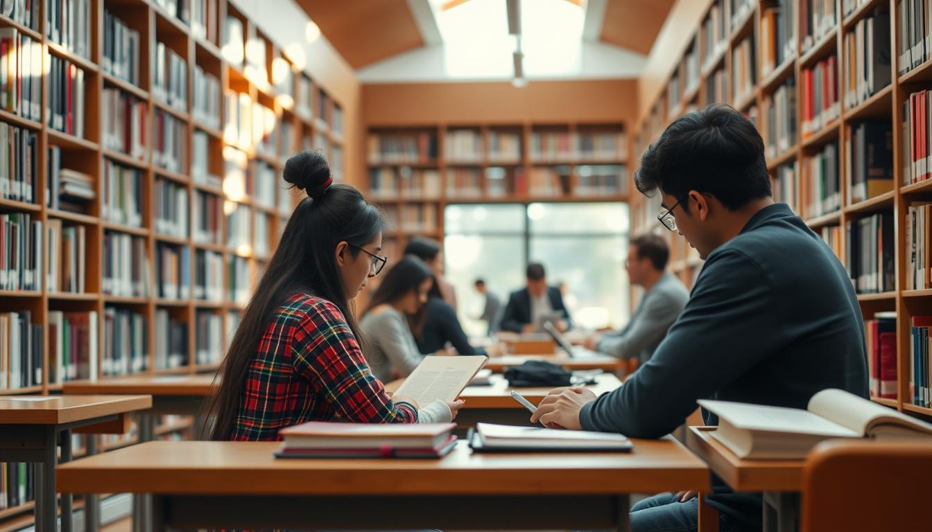 University campus and scholarly atmosphere in Madrid