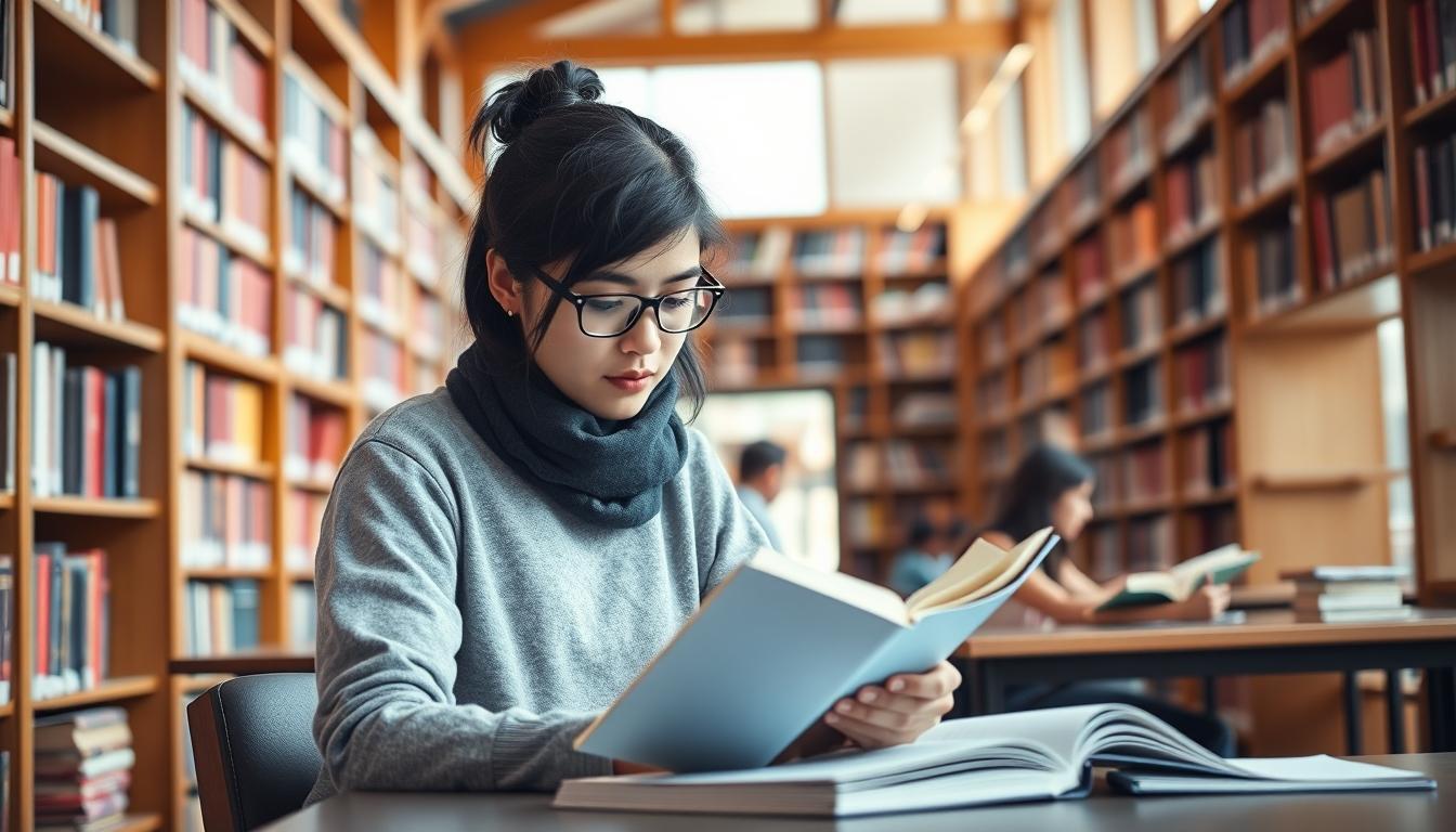 Student preparing for exams with study materials